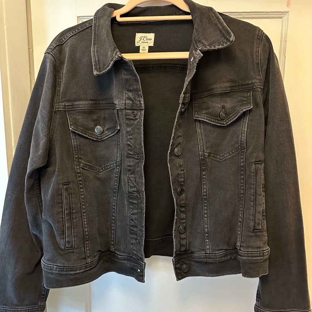 Charcoal denim JCrew jacket